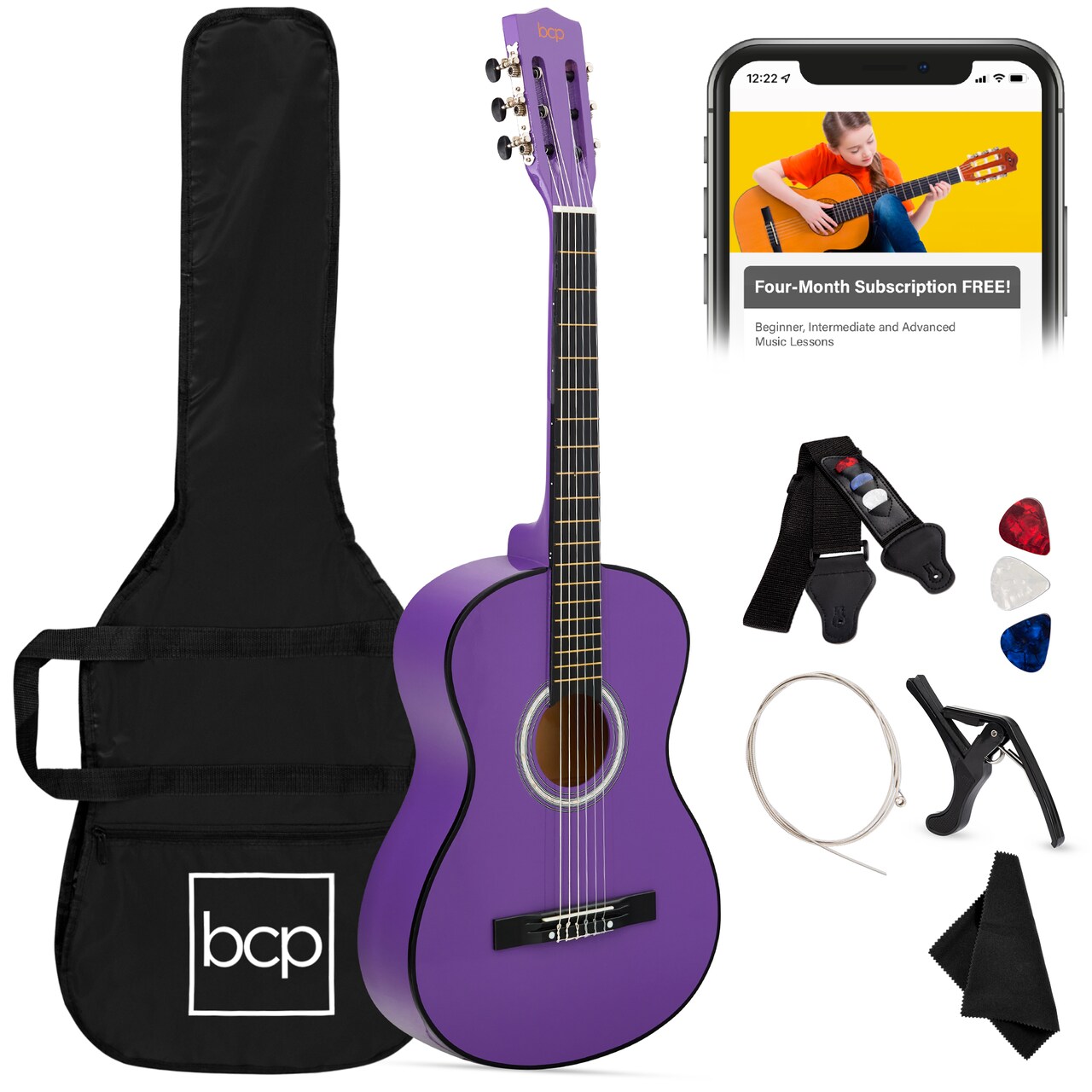 Best Choice Products 38in Beginner Acoustic Guitar Starter Kit w/ Gig Bag, Strap, Strings